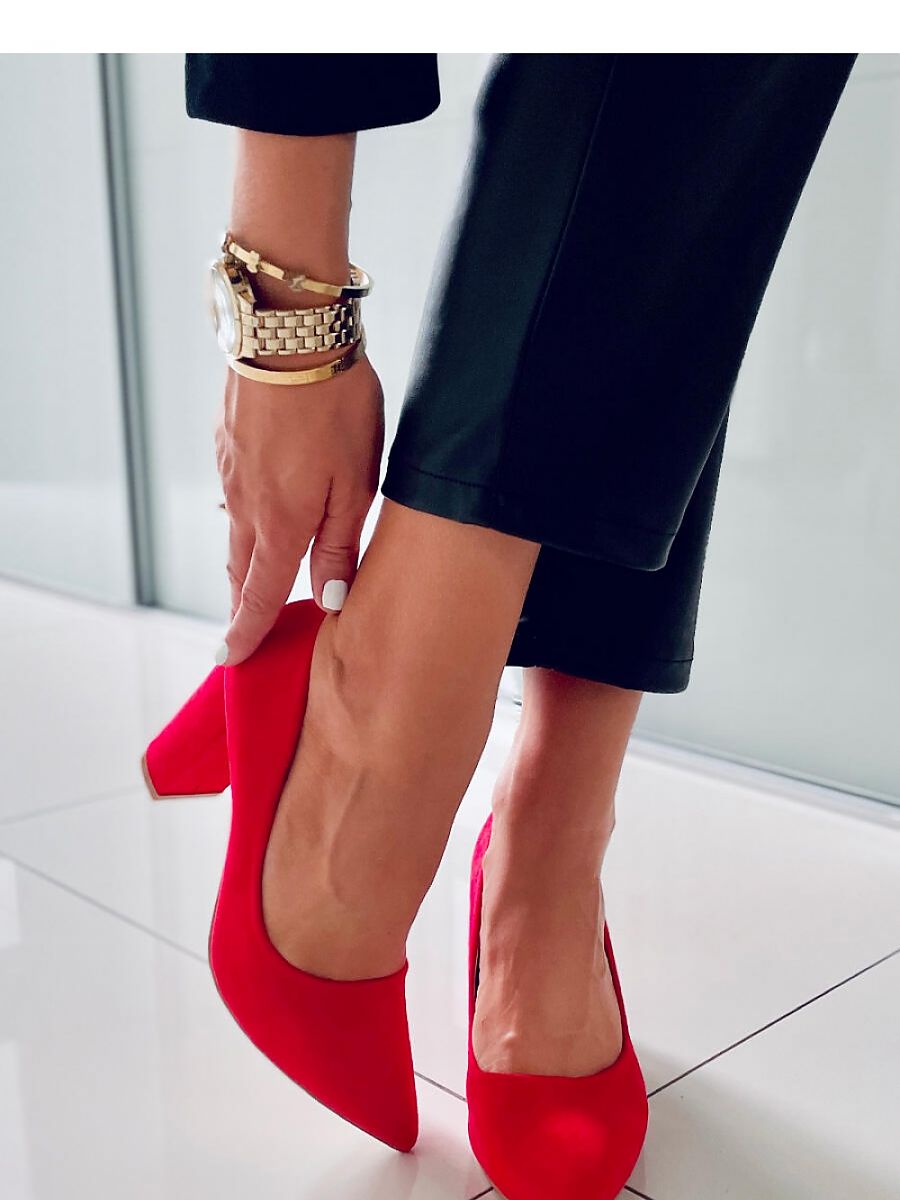 Elegant Organic Suede Block Heel Pumps