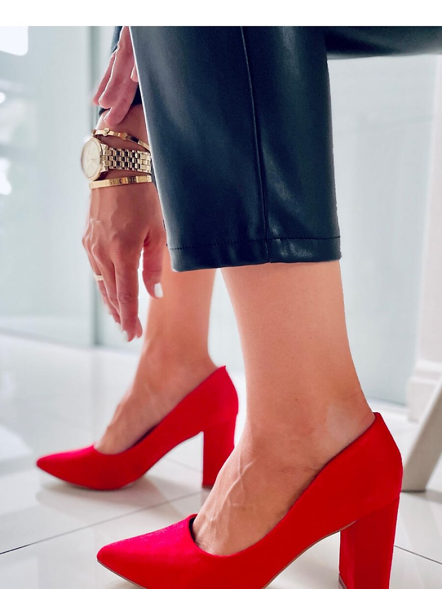 Elegant Organic Suede Block Heel Pumps