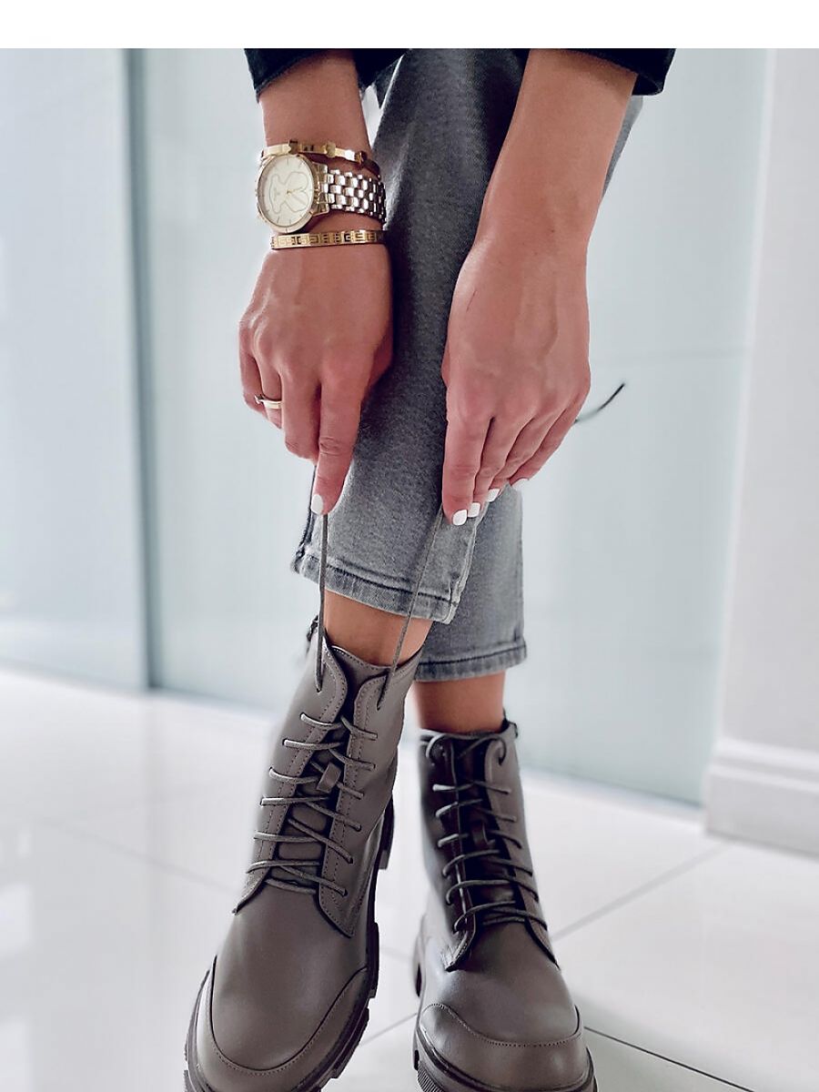 Inello Lace-Up Boots with Thick Sole