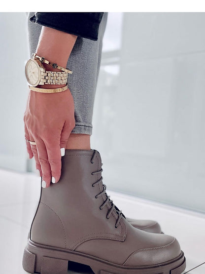 Inello Lace-Up Boots with Thick Sole