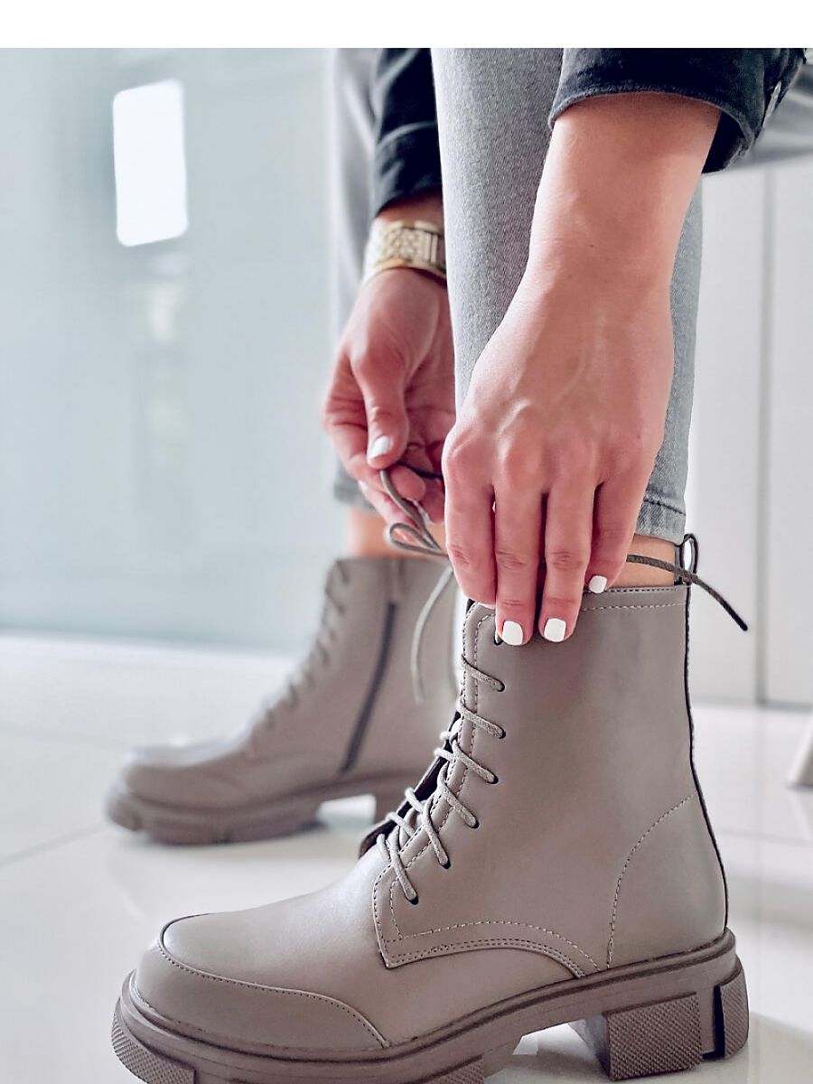 Inello Lace-Up Boots with Thick Sole