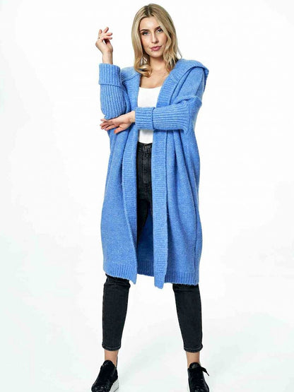 Figl Hooded Cardigan with Decorative Stitching