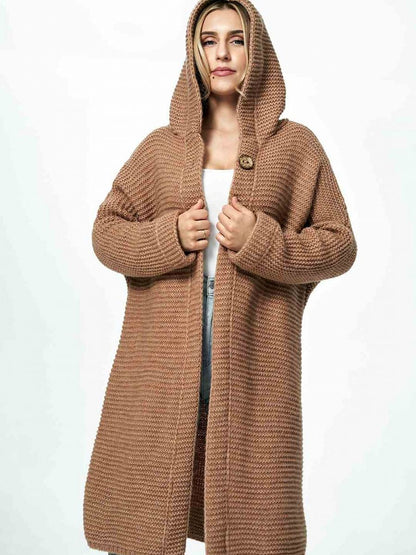 Hooded Cardigan Figl: Versatile Knitted Jacket