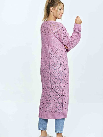 Knitted Cardigan Figl With Openwork Detail