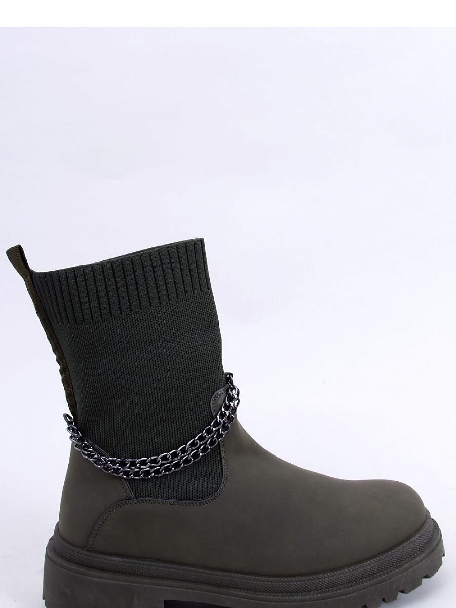 Inello Elastic Fabric Women's Chain Boots