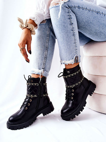 Step-In Eco Leather Booties