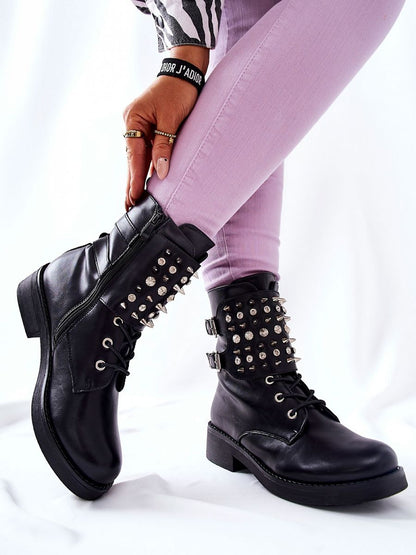 Step in Style Eco Leather High Boots with Zipper and Buckle Fastening