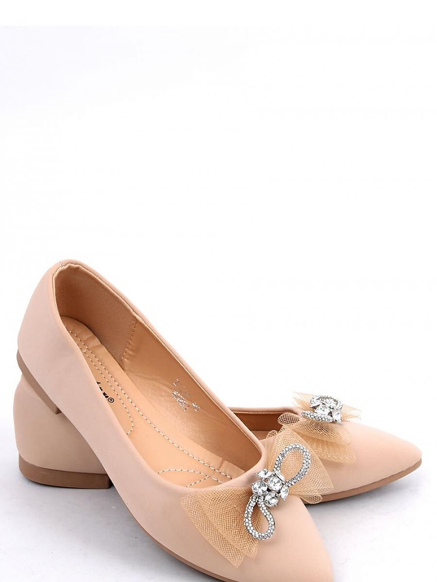 Sparkling Stone Bow Ballet Flats by Inello