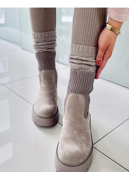 Inello Suede Boots with Platform and Fur Lining