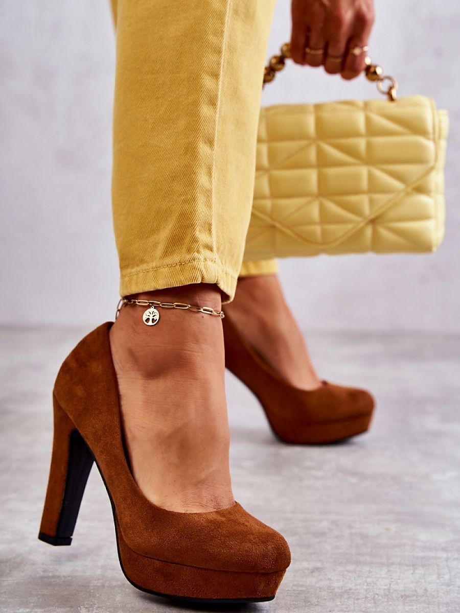 Eco-Suede Platform Block Heel Pumps: Effortless Elegance