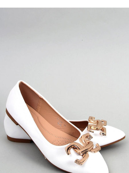 Golden Embellished Ballet Flats for Women