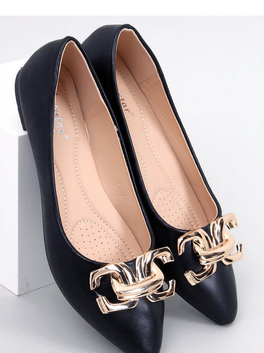 Golden Appliqué Ballet Flats