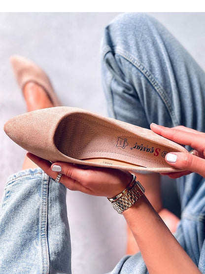 Elegant Women's Suede Ballerina Flats