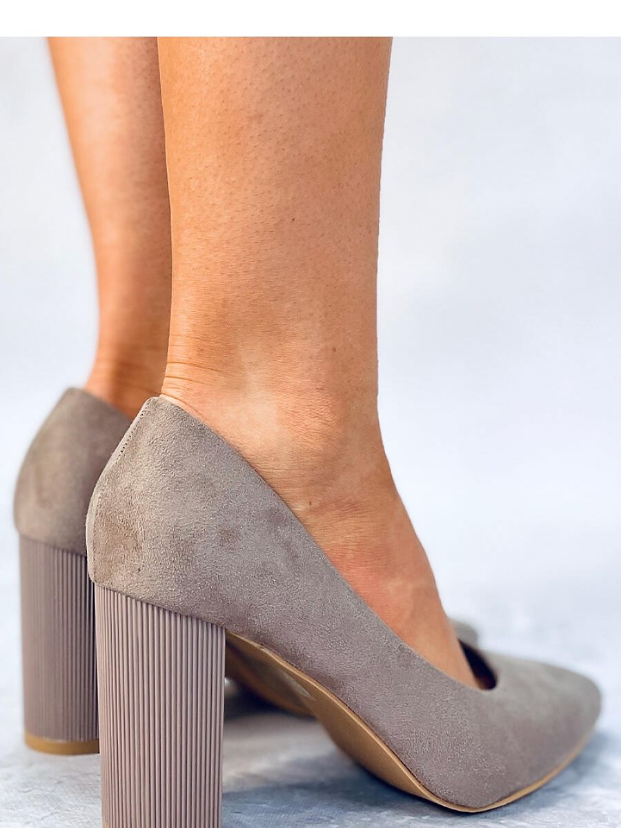 Elegant Eco-Suede Block Heel Pumps