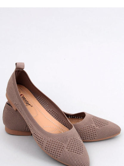 Inello Almond-Shaped Ballet Flats with Airy Openwork Pattern