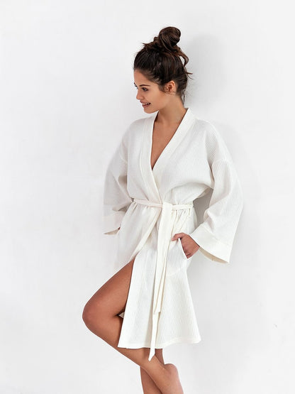 Comfort Cotton Women's Shawl Collar Bathrobe