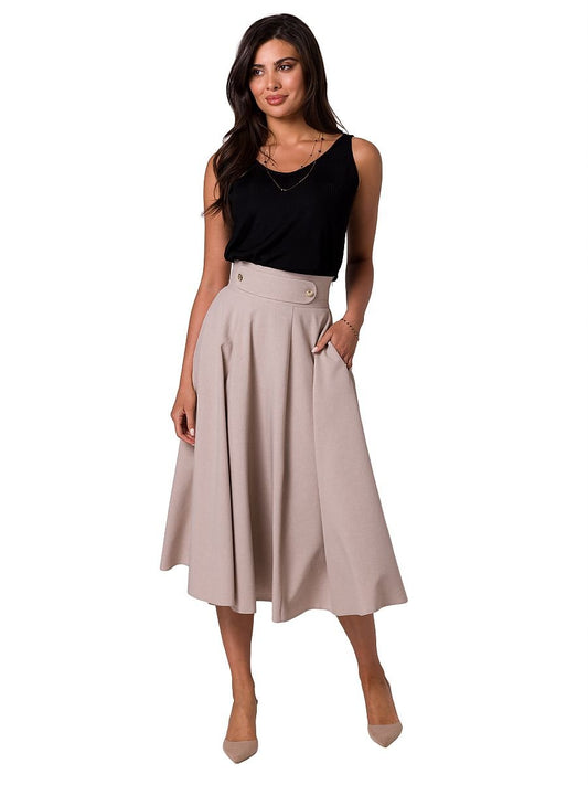 Elegant Flared Midi Skirt