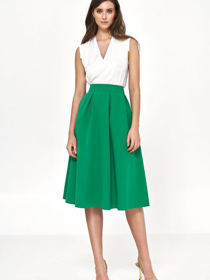 Nife Flared Midi Skirt