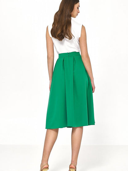 Nife Flared Midi Skirt