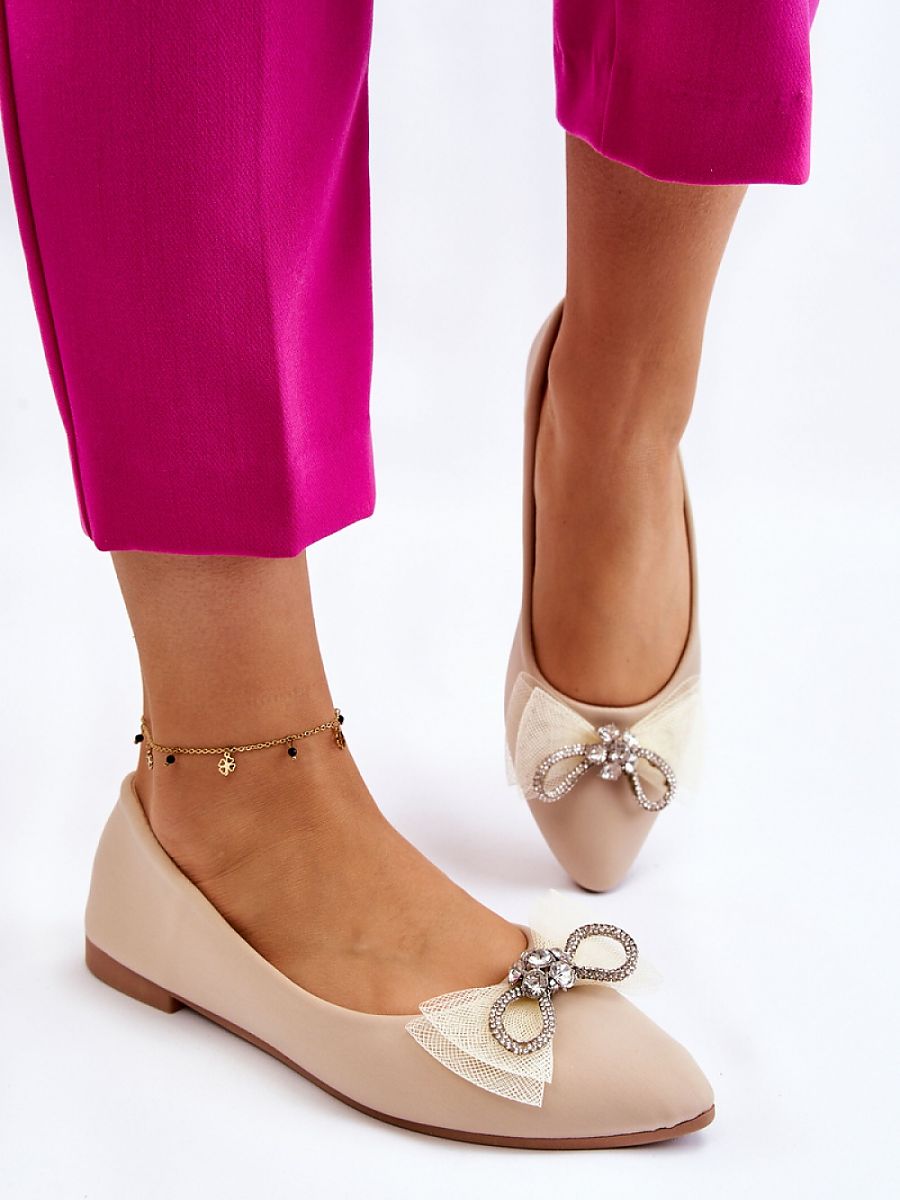 Stylish Rhinestone-Embellished Ballet Flats