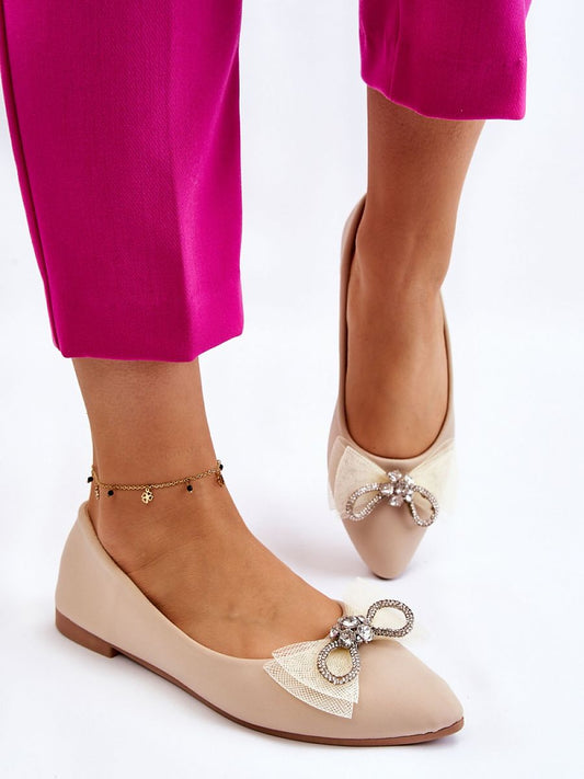 Stylish Rhinestone-Embellished Ballet Flats