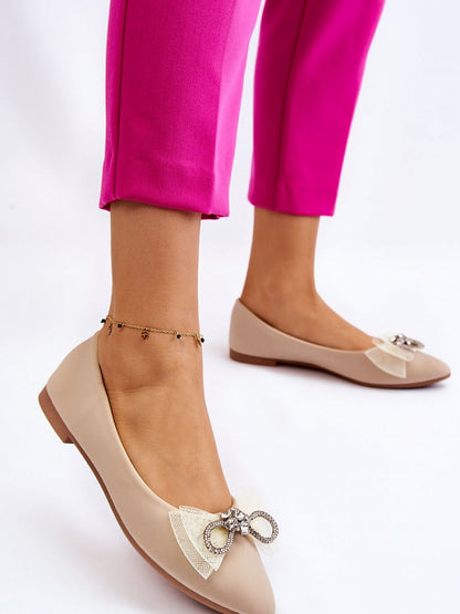 Stylish Rhinestone-Embellished Ballet Flats