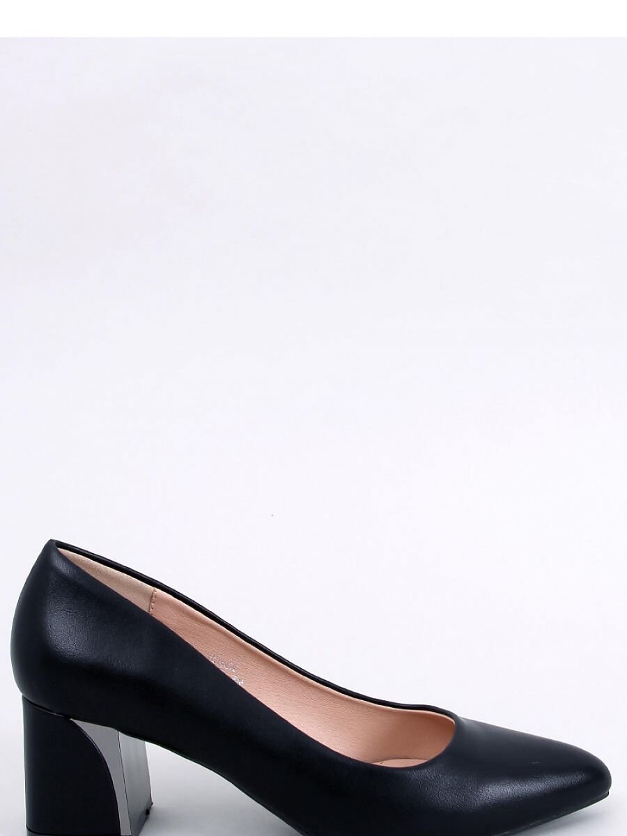 Classic Organic Leather Block Heel Pumps