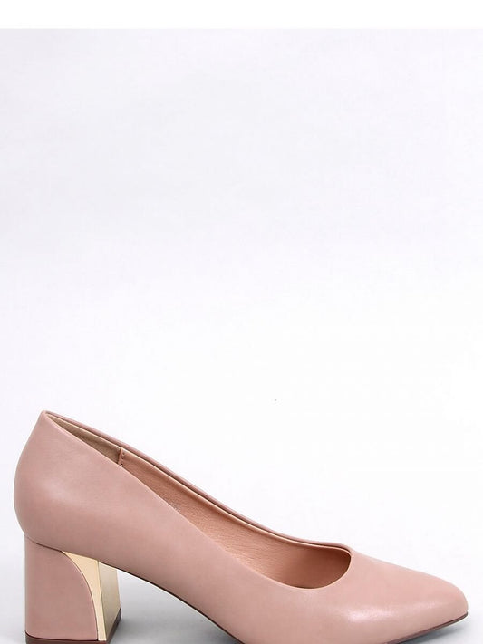 Classic Organic Leather Block Heel Pumps by Inello