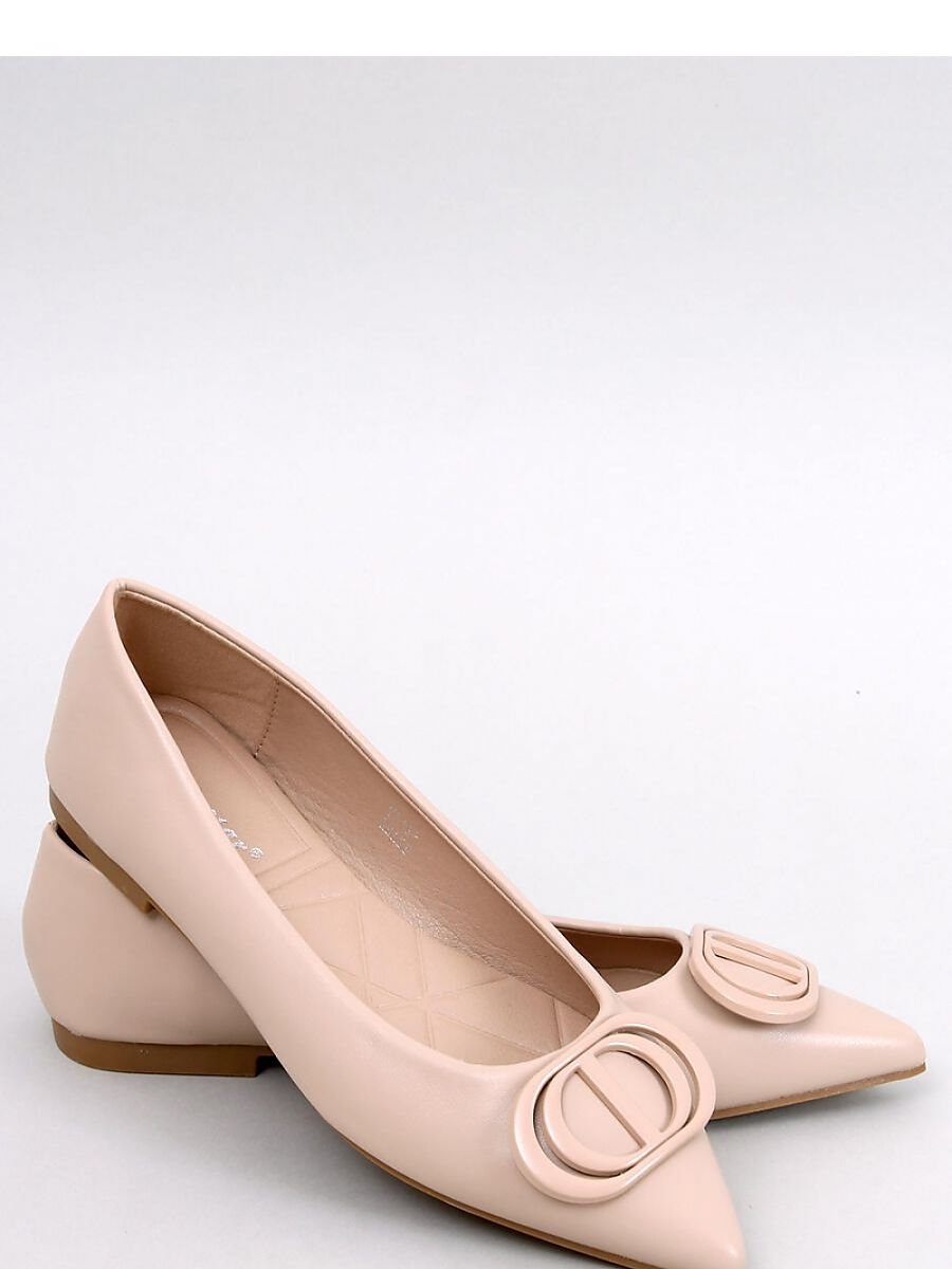 Elegant Women's Full Grain Ballerinas with Striking Front Application