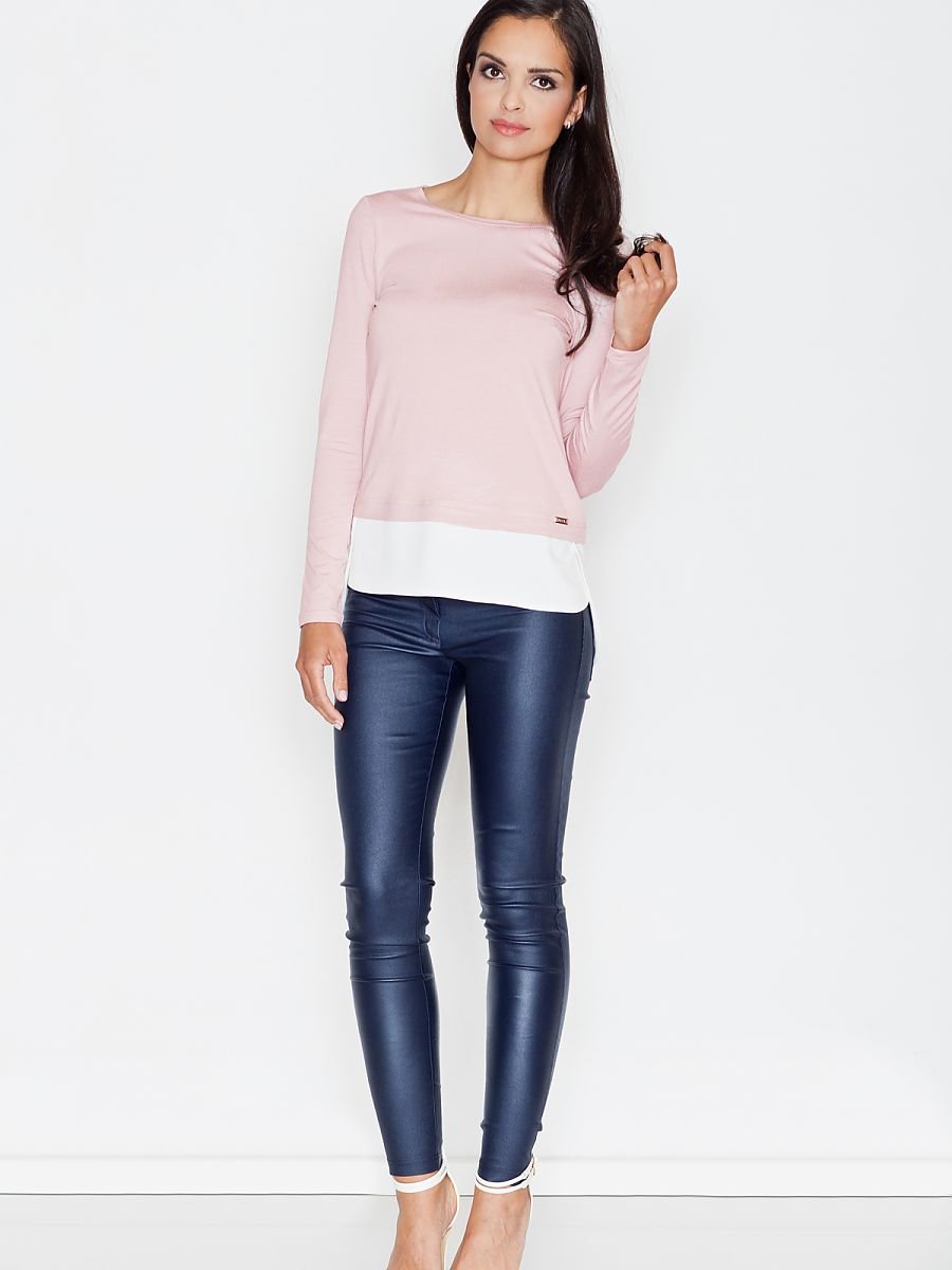 Figl Stylish Long Sleeve Blouse with Elegant Back Design