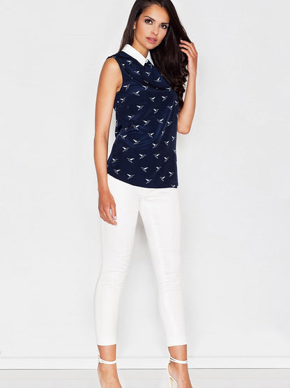 Fancy Bird Sleeveless Blouse