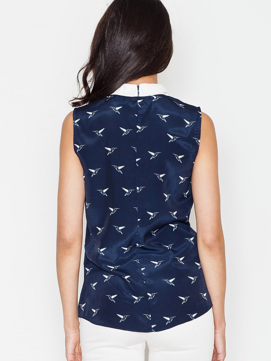 Fancy Bird Sleeveless Blouse