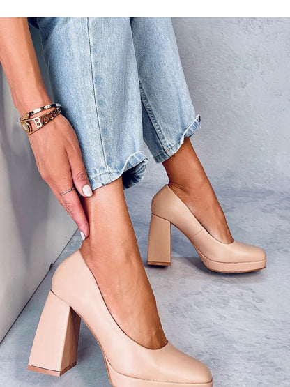 Inello Square-toe Block Heel Pumps