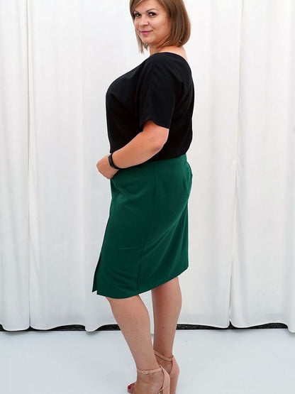 Mela Plus Size Knee-Length Skirt