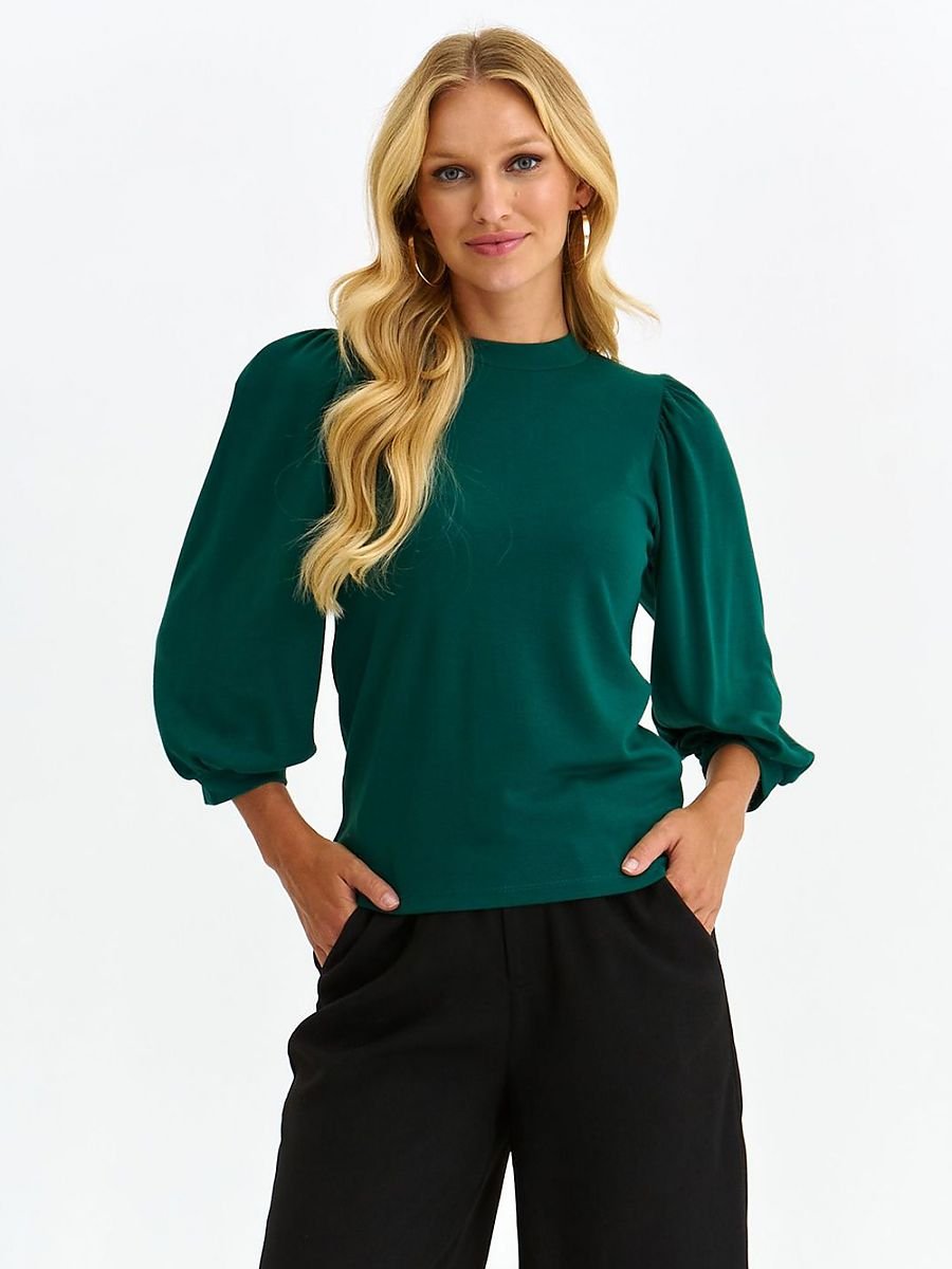 Chic Long-Sleeve Round Neck Blouse