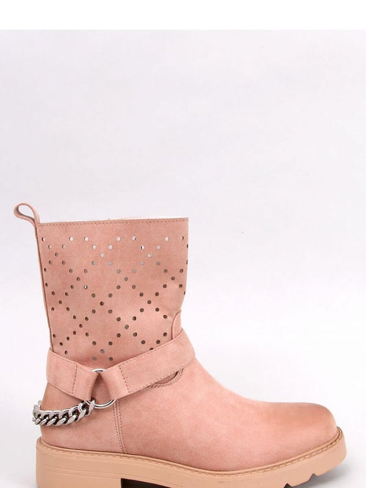 Inello Flat Sole Women's Boots with Chain Strap