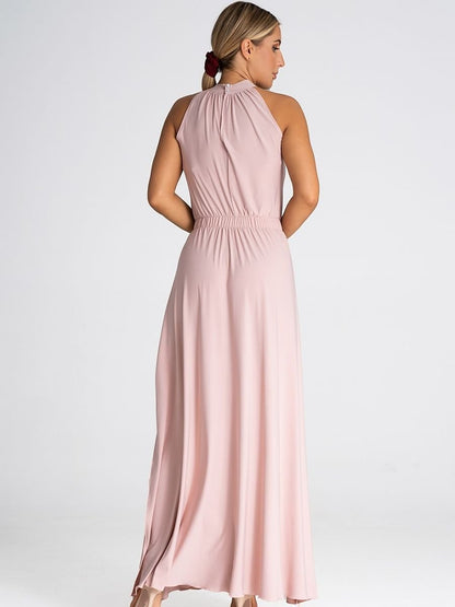 Exquisite Pearl-Adorned Sleeveless Cocktail Gown