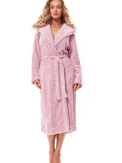 Luxury Quilted Hooded Bathrobe with Pockets