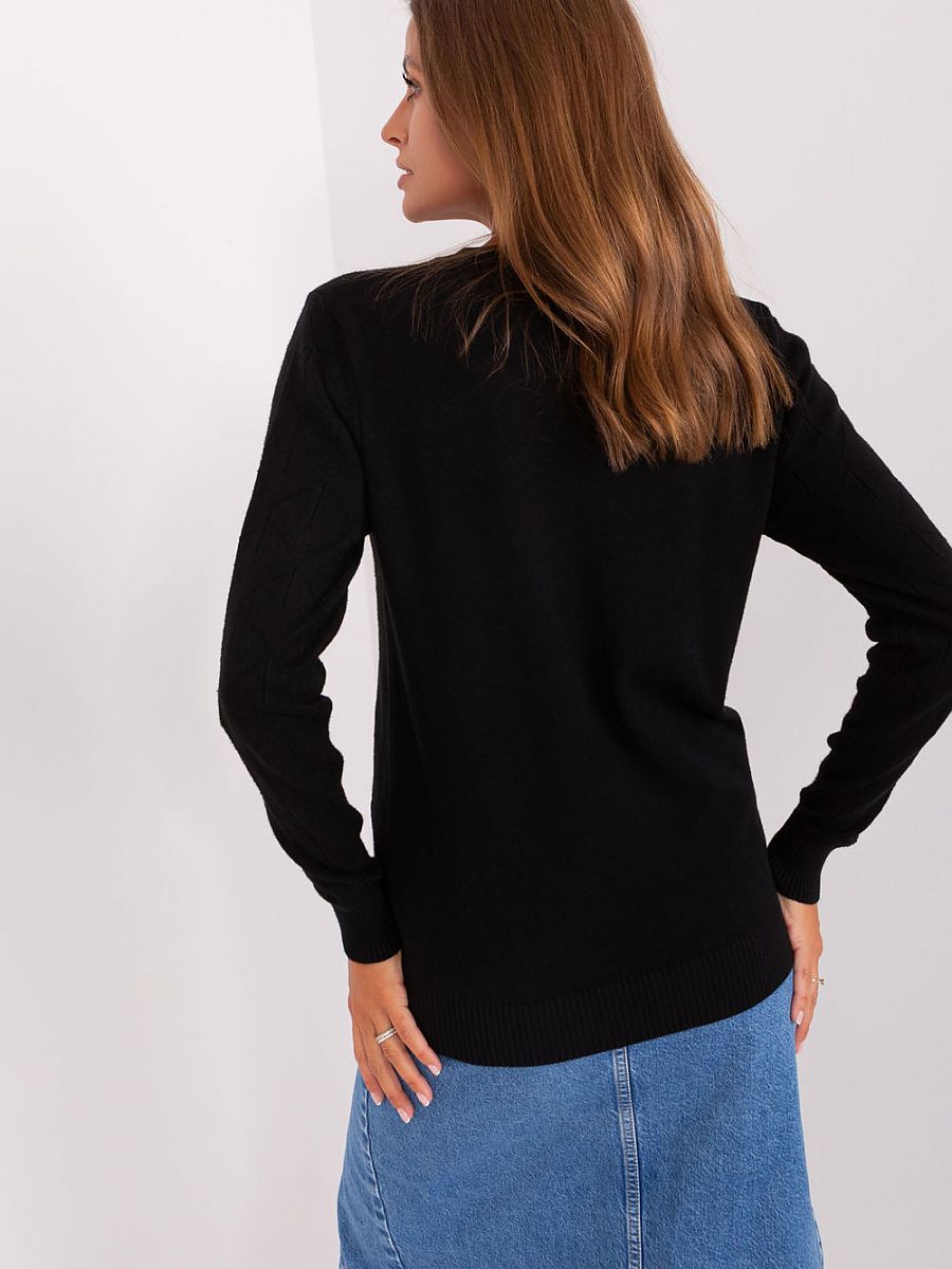 Jumper AT: Women's Cotton Blend Textured Jumper with Long Sleeves