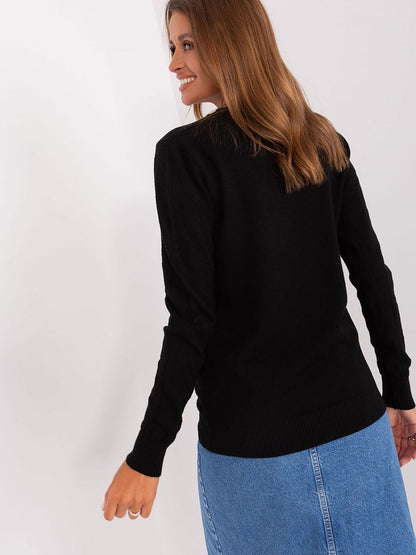 Jumper AT: Women's Cotton Blend Textured Jumper with Long Sleeves