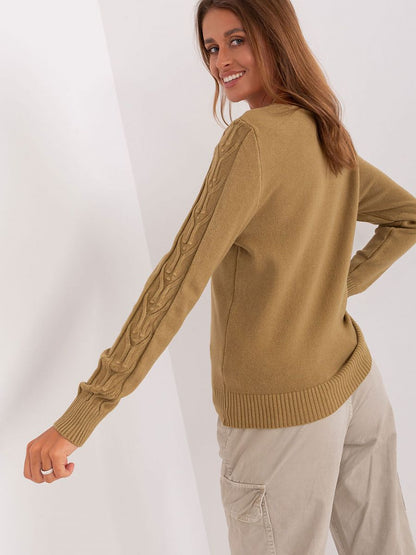 Jumper AT: Women's Cotton Sweater with Variegated Texture