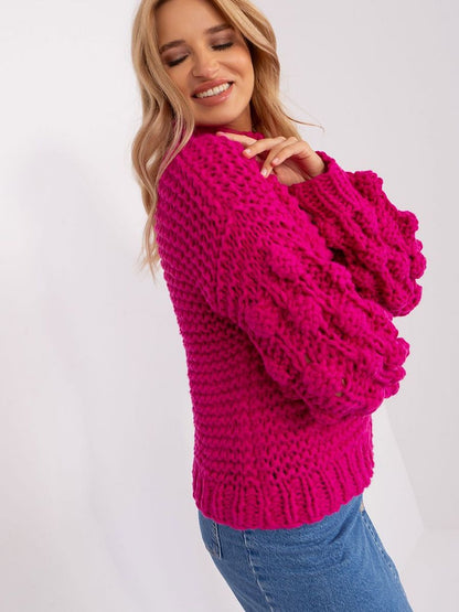 Jumper AT: Women's Versatile Polyester Jumper with Puffed Sleeves