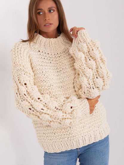 Jumper AT - Luxurious Women's Jumper with Puffed Sleeves