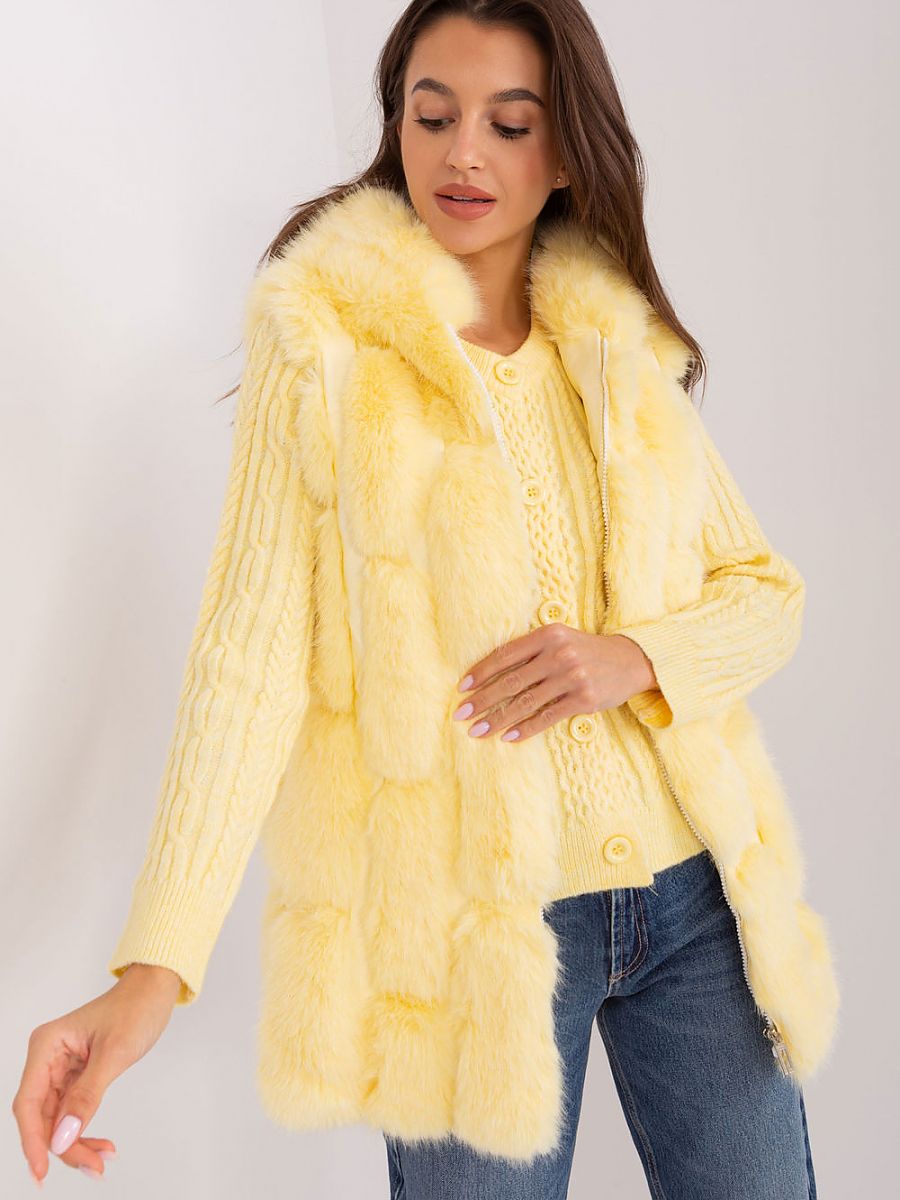 Faux Fur Gilet with Hood