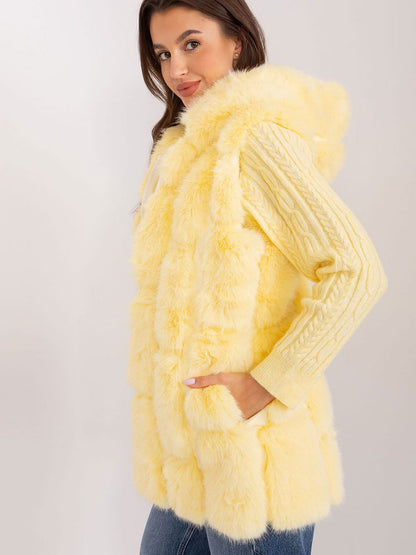 Faux Fur Gilet with Hood