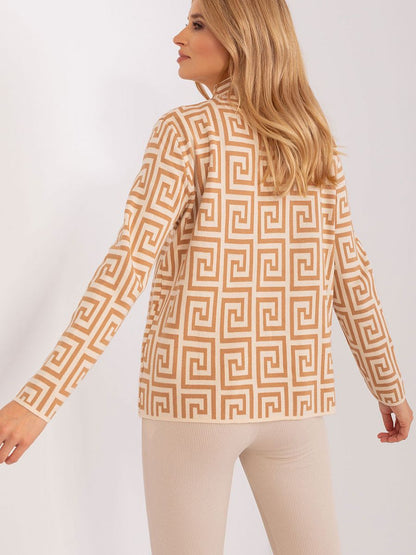 Jumper AT: Versatile Women's Geometric Patterned Jumper