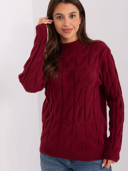 Jumper AT: Women's Textured Half Turtleneck Sweater