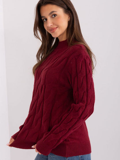 Jumper AT: Women's Textured Half Turtleneck Sweater