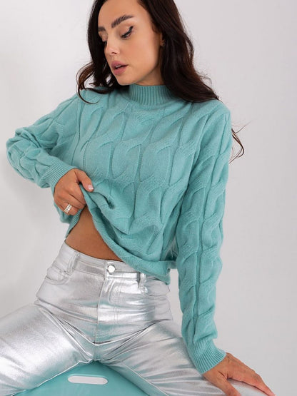 Jumper AT: Women's Textured Half Turtleneck Jumper