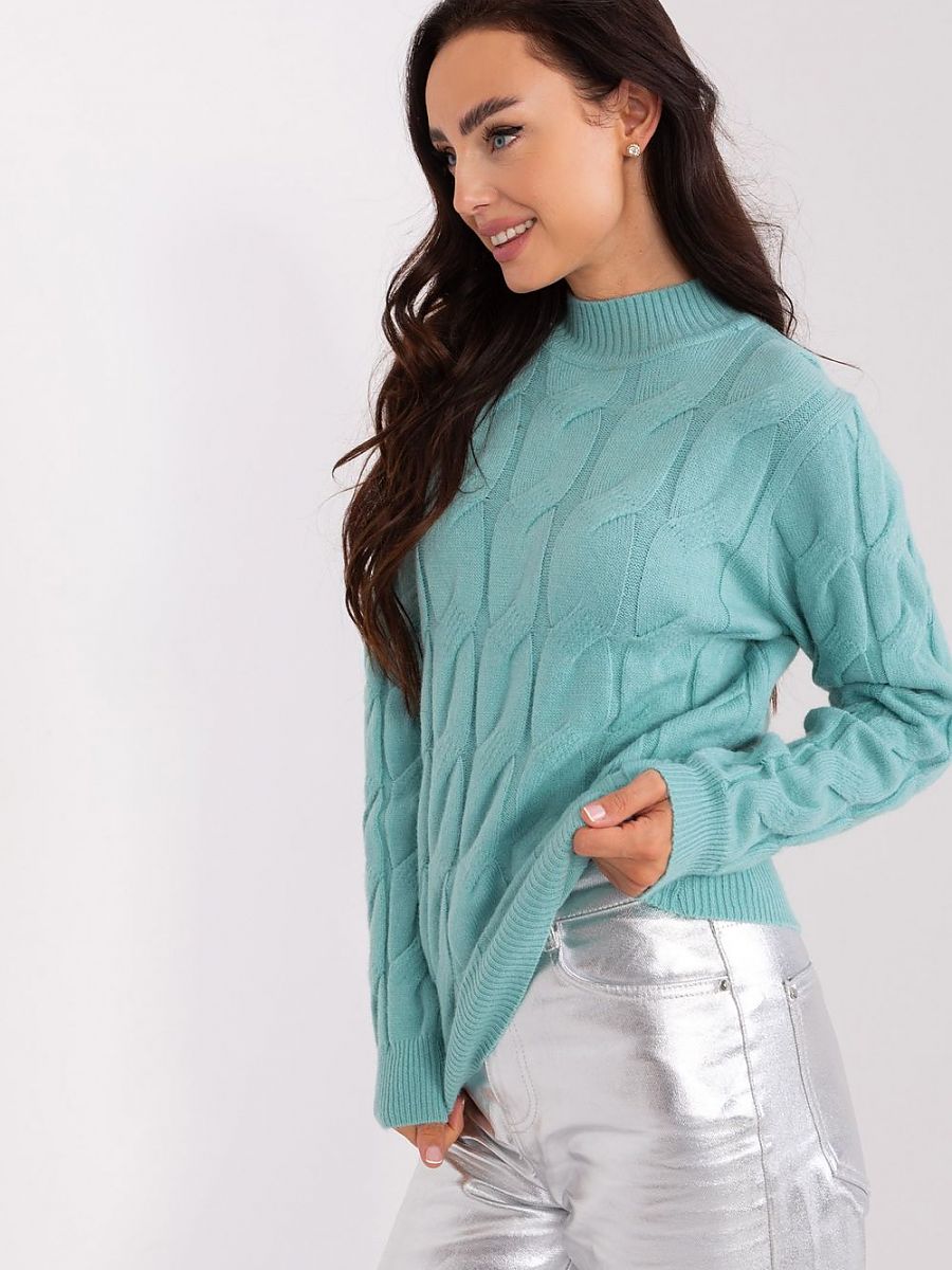 Jumper AT: Women's Textured Half Turtleneck Jumper